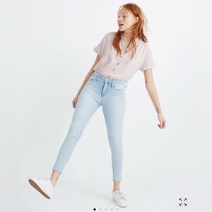 Madewell Light Blue Skinny Jeans High-Waisted